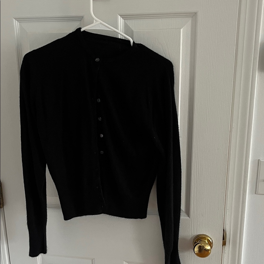 Elegant Black Women's Vintage Cardigan-believe it’s cashmere